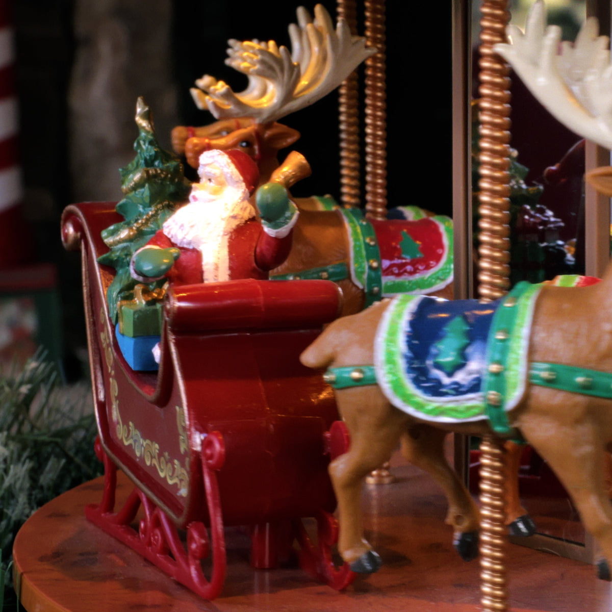 12 in. Animated Very Merry Carousel