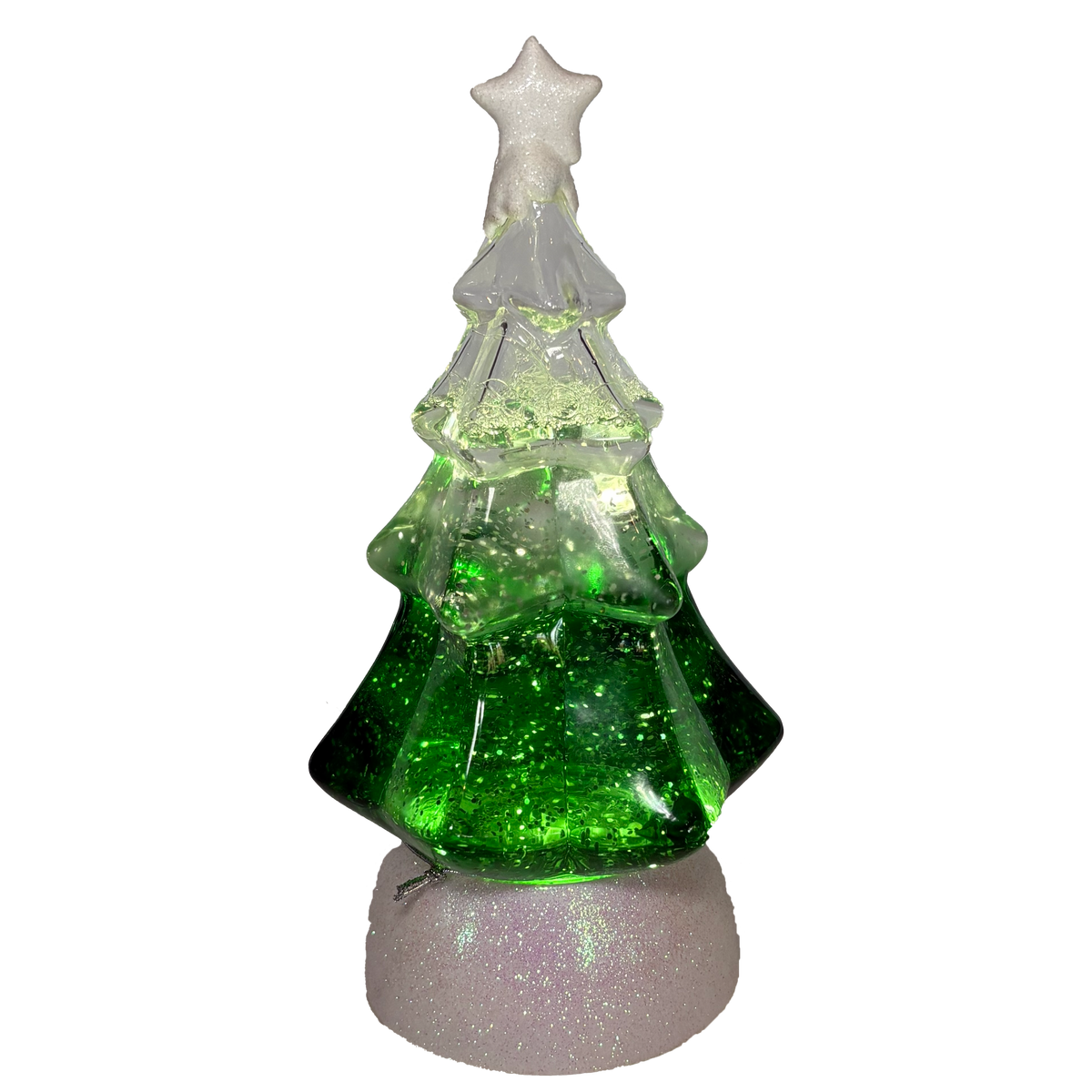 8.25" LED Green Swirl Tree