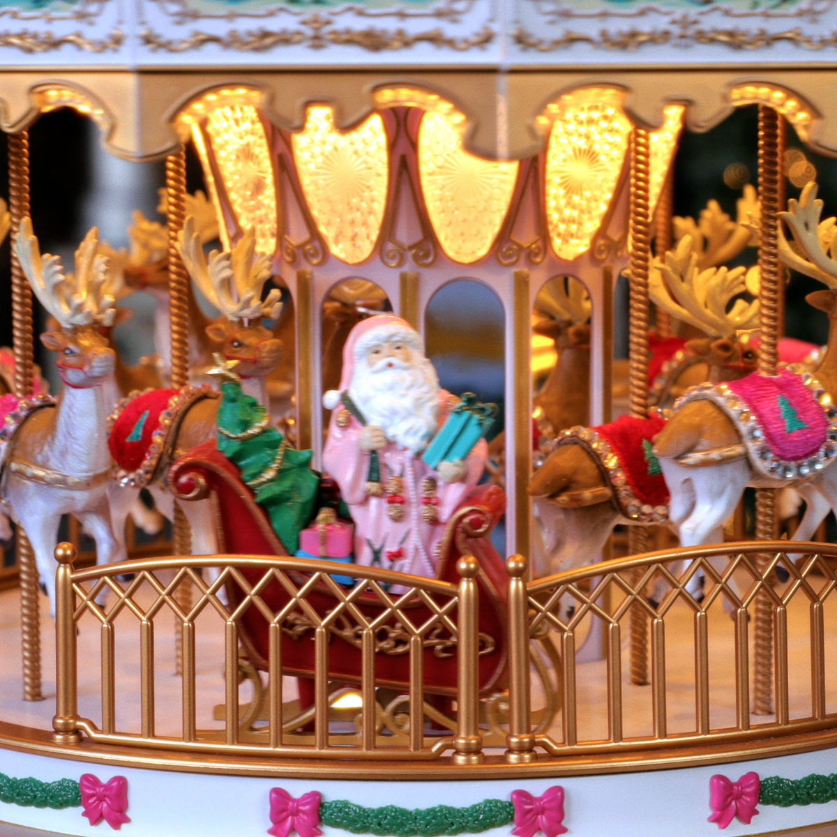 17 in. Animated Sugarplum Swarovski Carousel