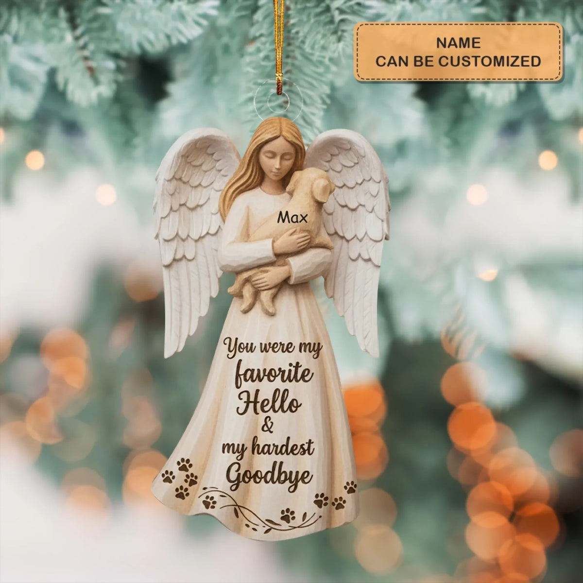 Always Beside Me - Personalized Custom Mica Ornament - Christmas Gift For Dog Lovers, Dog Mom, Dog Dad