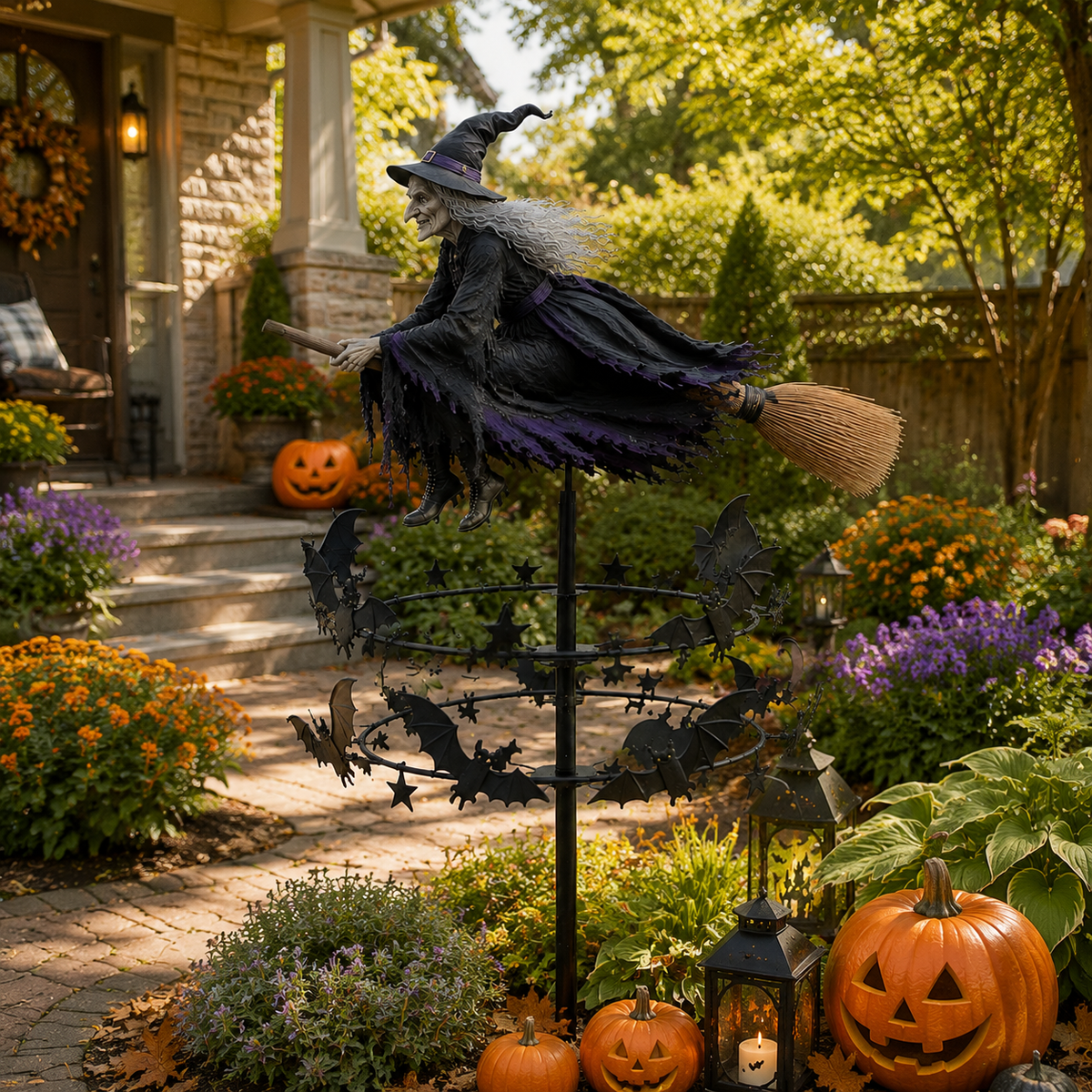 🔥49% Off Last Day -Halloween Early Bird Special🧙♀️ The Enchanted Witch Garden Wind Spinner