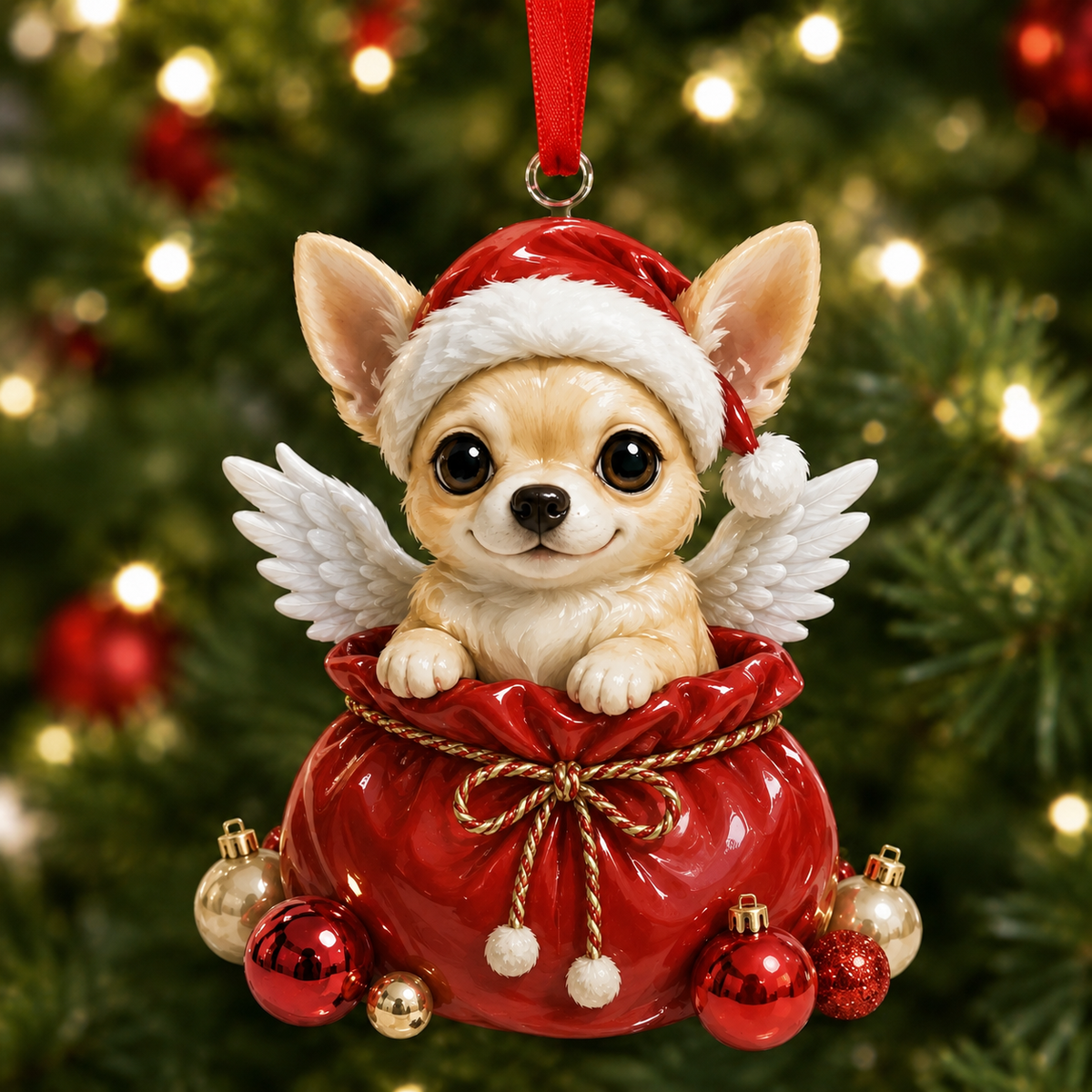 Chihuahua Presents Mica Ornament NCU0HT012