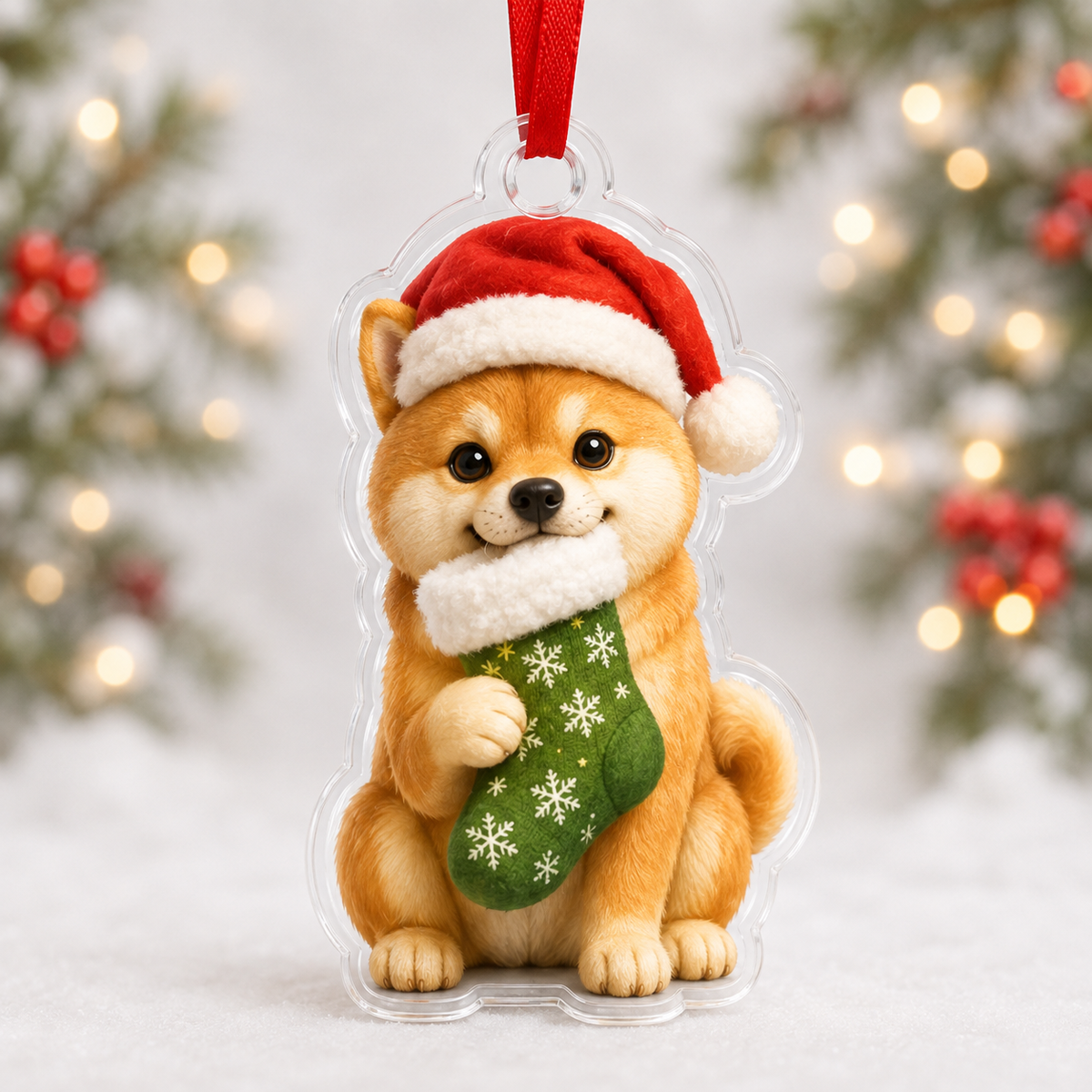 Cute Shiba Inu Mica Ornament NCU0NT054