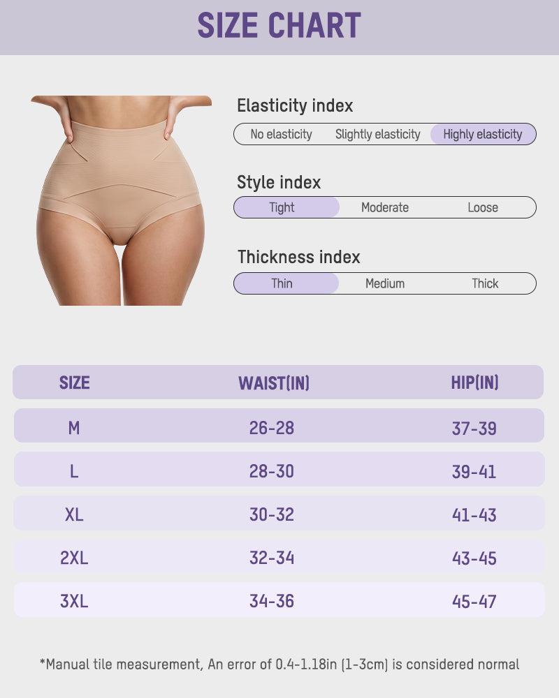 High-Waisted X-Band Seamless Shaping Briefs(6 pack)