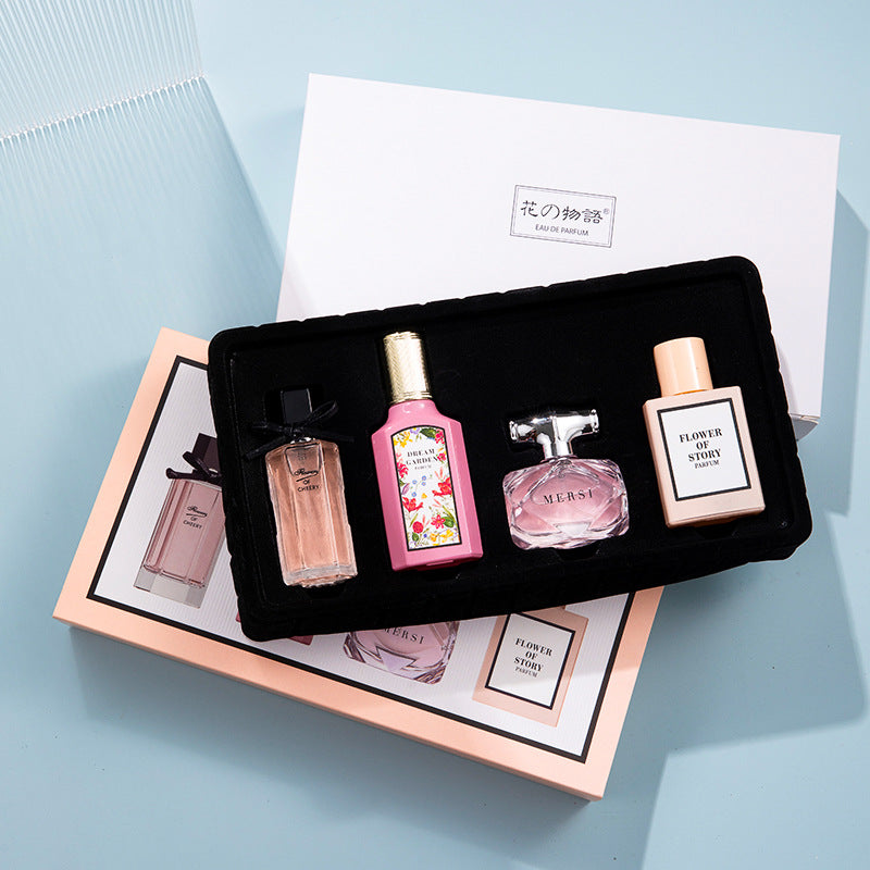 4-Piece Floral Women's Perfume Gift Set | Long-Lasting Light Fragrance Collection