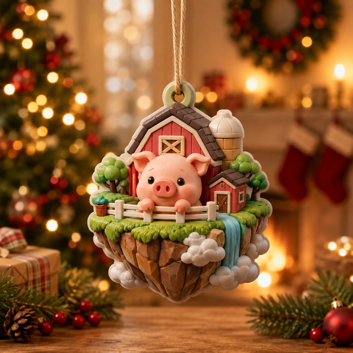 Pig Island Mica Ornament NCU0TM080