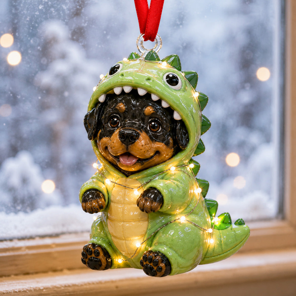 Rottweiler Dinosaur Mica Ornament NCU0HT087