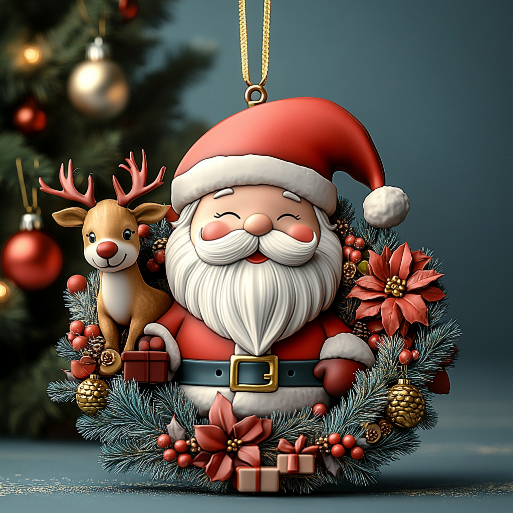 Santa's Winter Charm Mica Ornament NCU0DV086