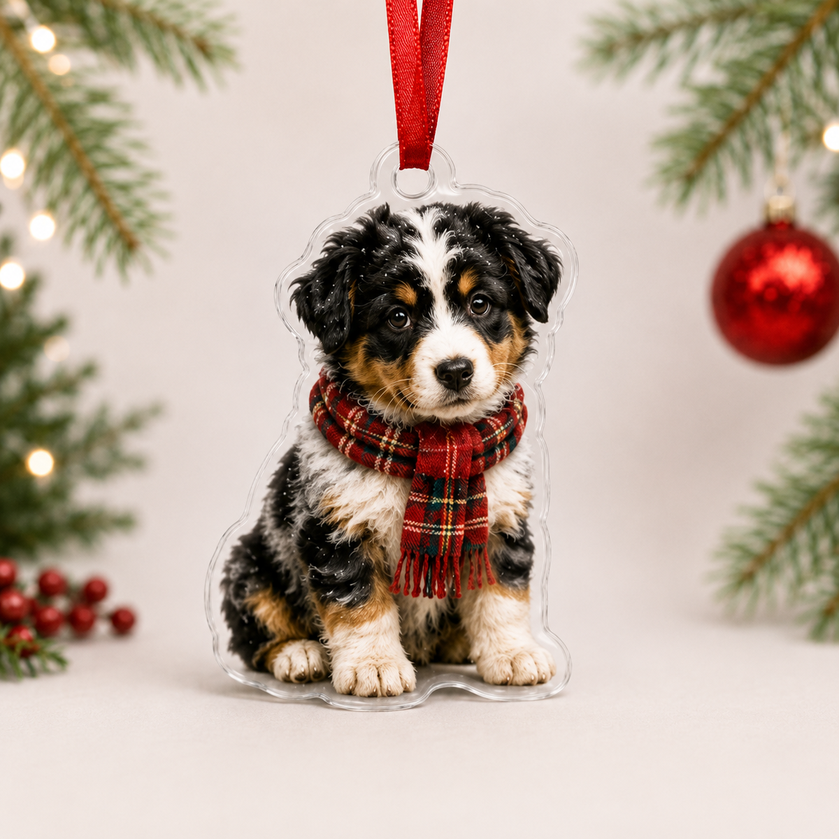 Scarf Australian Shepherd Mica Ornament NCU0NT044