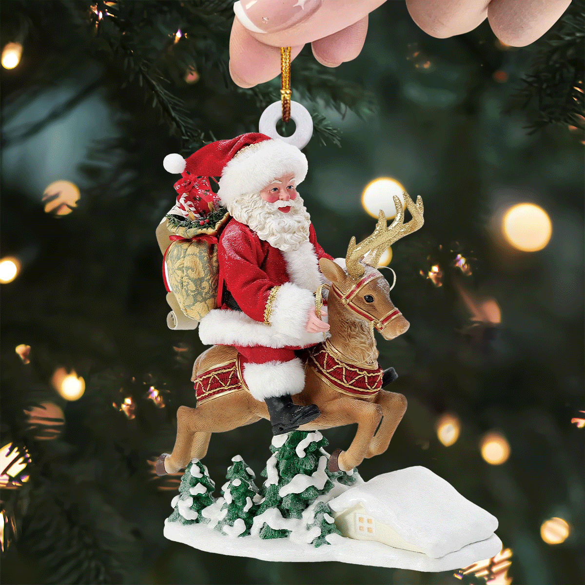 Santa’s North Pole Journey Mica Ornament NCU0TL038