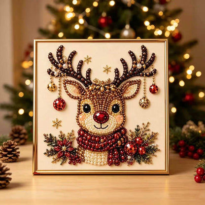 🧘Relaxing & Beginner-Friendly-💎DIY Christmas 3D Pearl Diamond Painting Art Kit With Frame