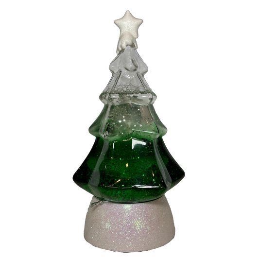 8.25" LED Green Swirl Tree