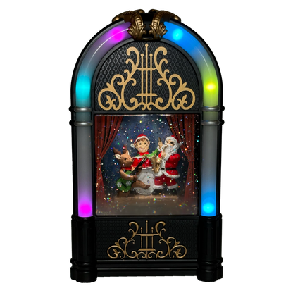 9"H Lighted Swirl Jukebox