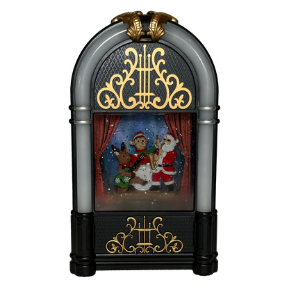 9"H Lighted Swirl Jukebox