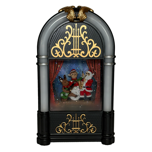 9"H Lighted Swirl Jukebox