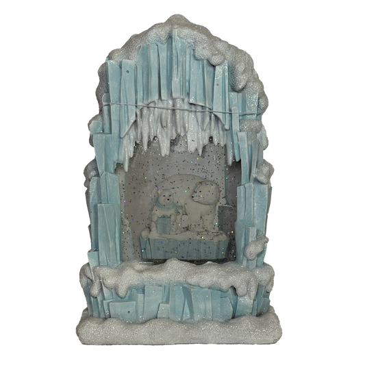 10" Lighted Swirl Igloo with Polar Bear Scene