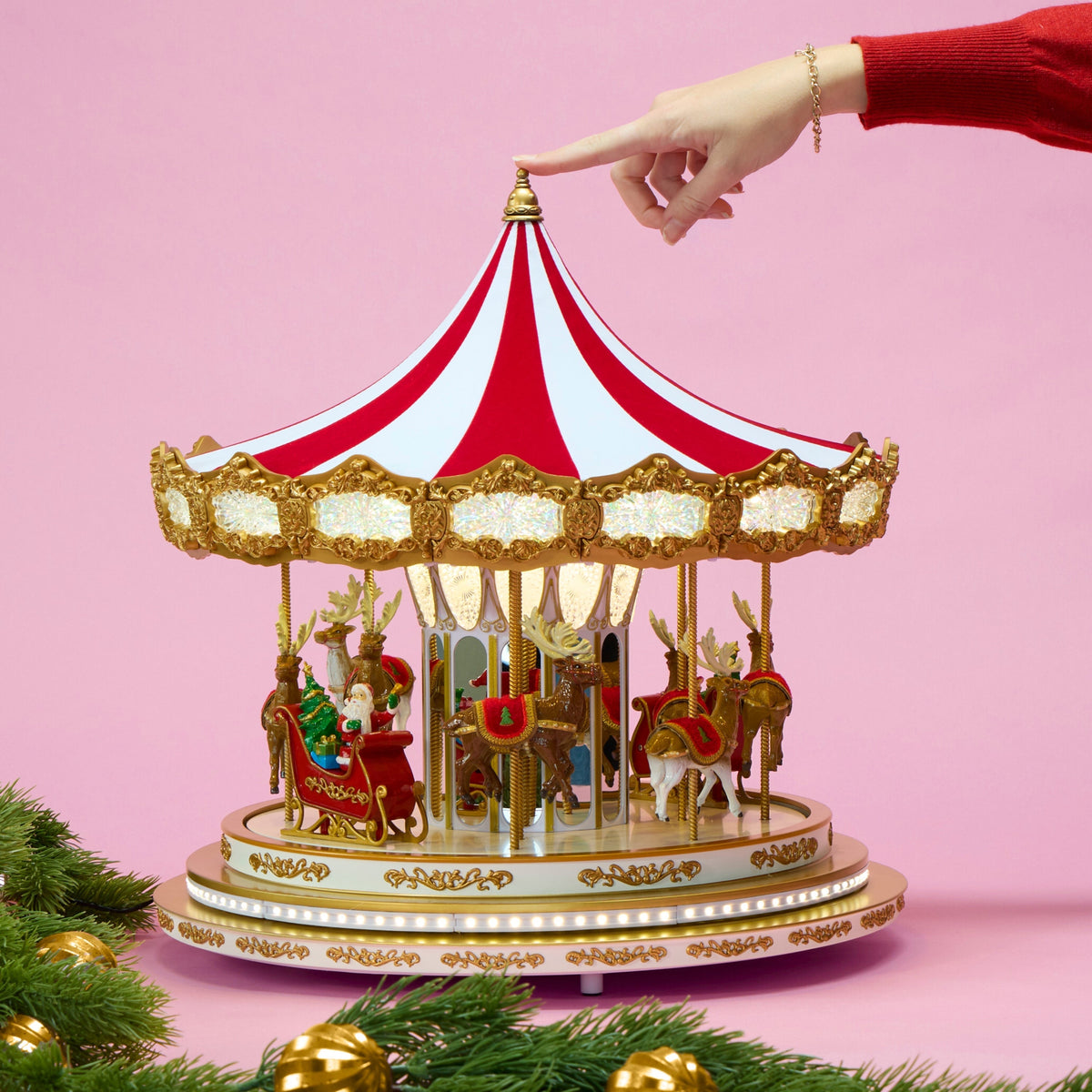 17 in. Regal Christmas Carousel