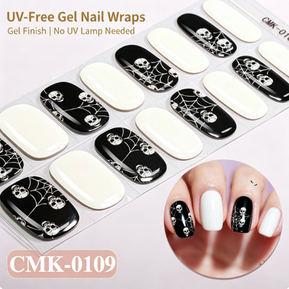 🎃Halloween Glow-in-the-Dark No-Bake Gel Nail Stickers DIY Dark UV-Free Nail Art