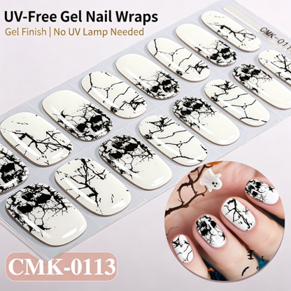 🎃Halloween Glow-in-the-Dark No-Bake Gel Nail Stickers DIY Dark UV-Free Nail Art