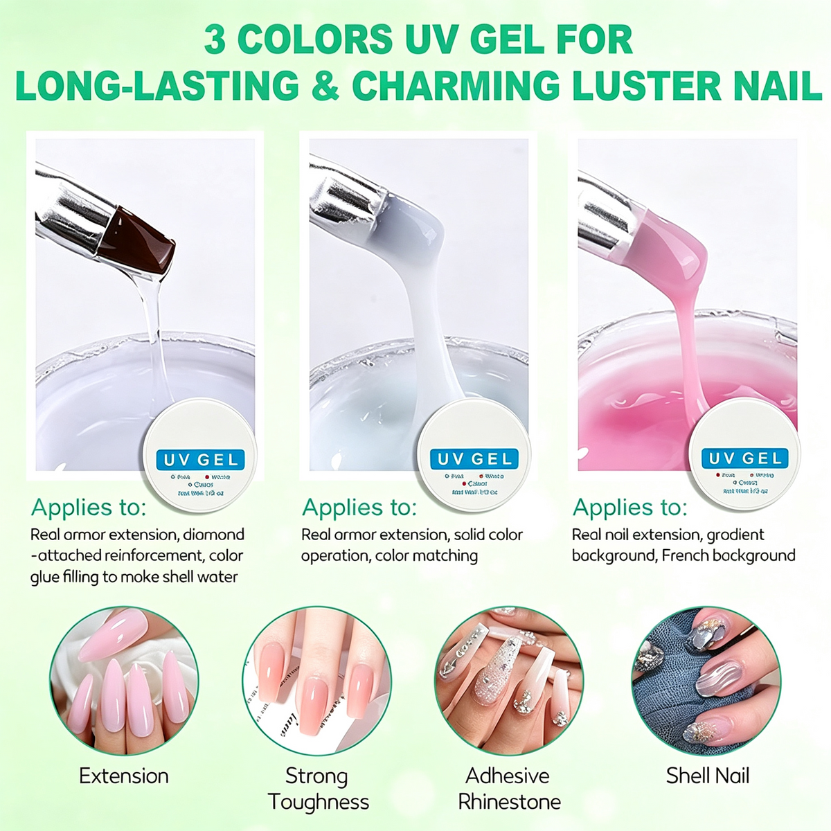 🔥Nail art tool set, complete set of 58 items, 42 colors of nail art lights, nail polish and glue