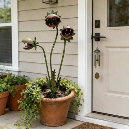 🔥Most Popular in 2026🔥Whimsical Metal Carnivorous Plant Garden Stake