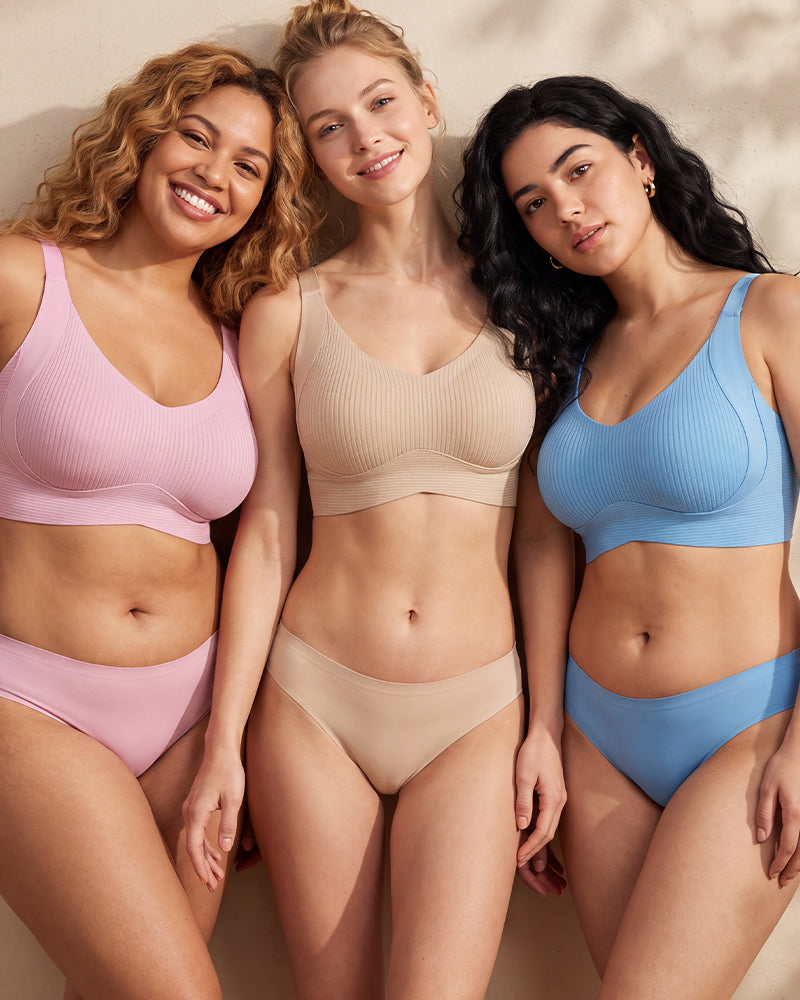 3-Pack Ribbed Everyday Lift Bra