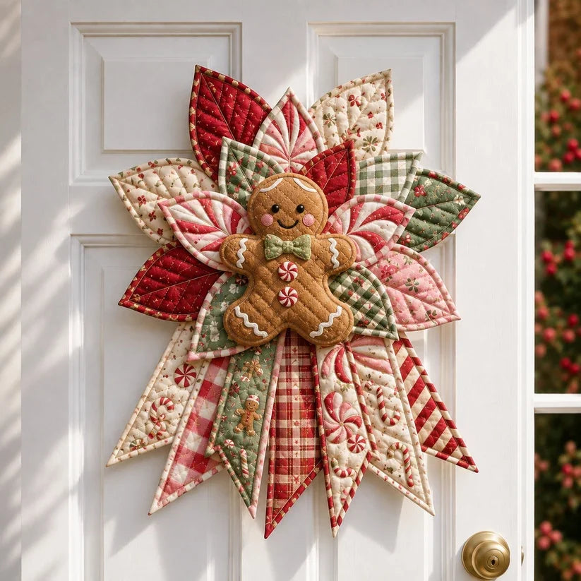 ❤️ Holiday Celebration 50% OFF 🎄 – Festive Quilted Christmas Door Hanging DIY Sewing Kit
