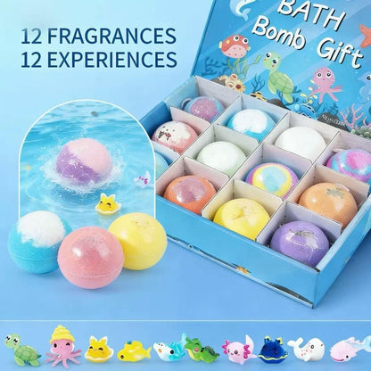 🛁🐣Bath Bombs For Kids – 12 Pack With Surprise Toys Inside, Easter Basket Stuffers