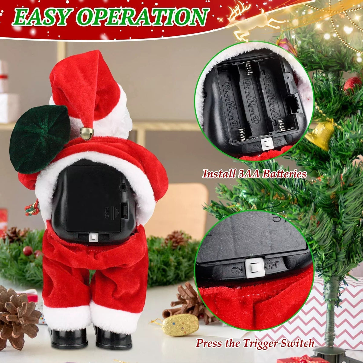 🎅🕺Electric Dancing Music Santa Claus🎁