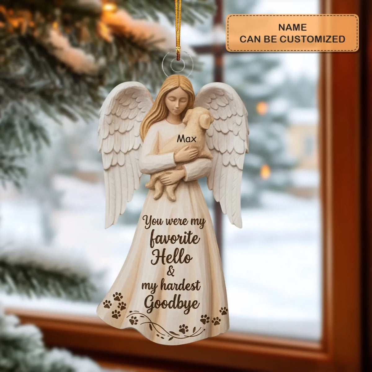 Always Beside Me - Personalized Custom Mica Ornament - Christmas Gift For Dog Lovers, Dog Mom, Dog Dad