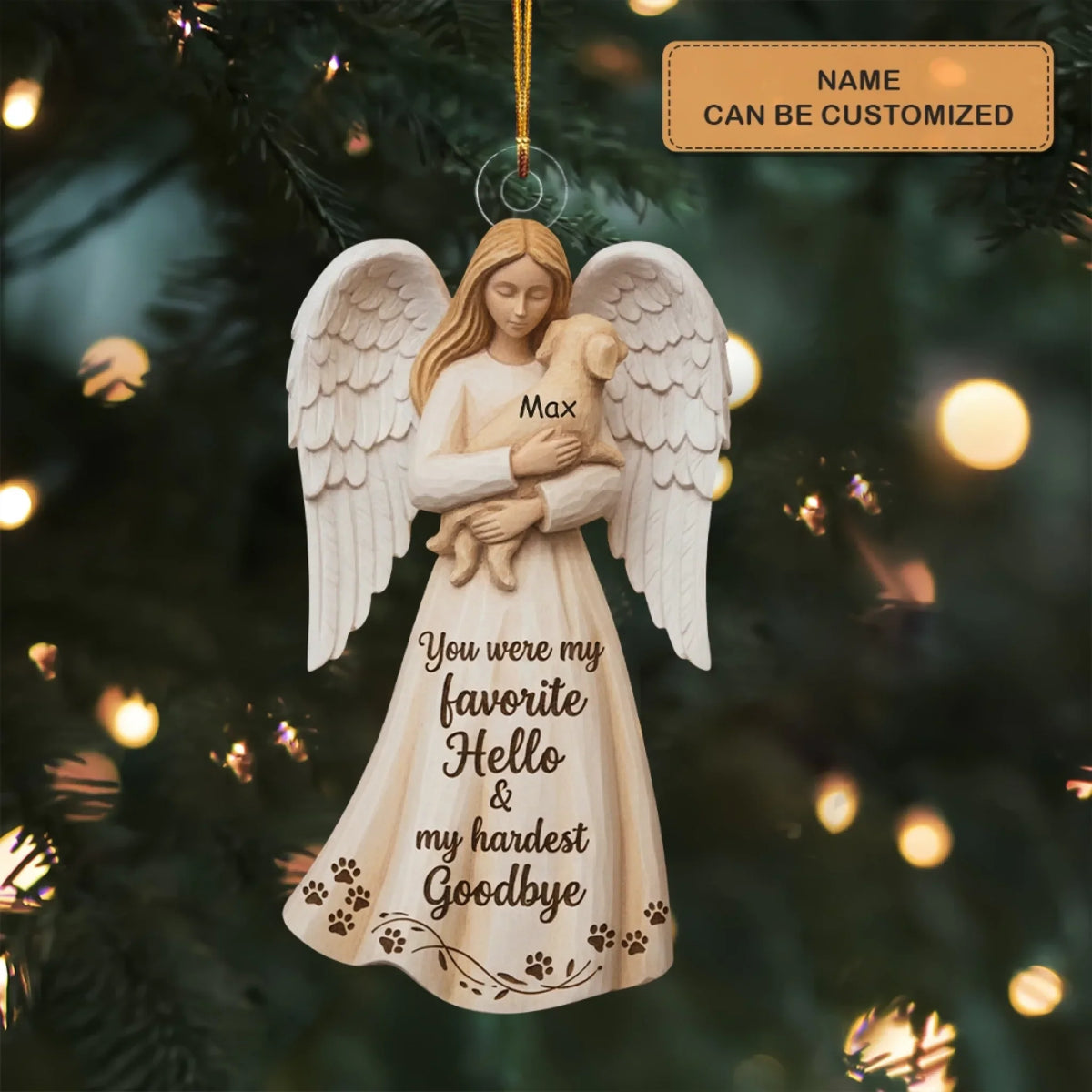 Always Beside Me - Personalized Custom Mica Ornament - Christmas Gift For Dog Lovers, Dog Mom, Dog Dad