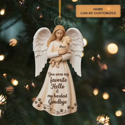 Always Beside Me - Personalized Custom Mica Ornament - Christmas Gift For Dog Lovers, Dog Mom, Dog Dad