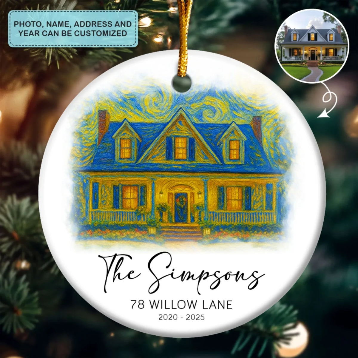The Starry Home - Ceramic Ornament - Christmas Gift For Couples, Newlyweds, Family Members AGP0HT035