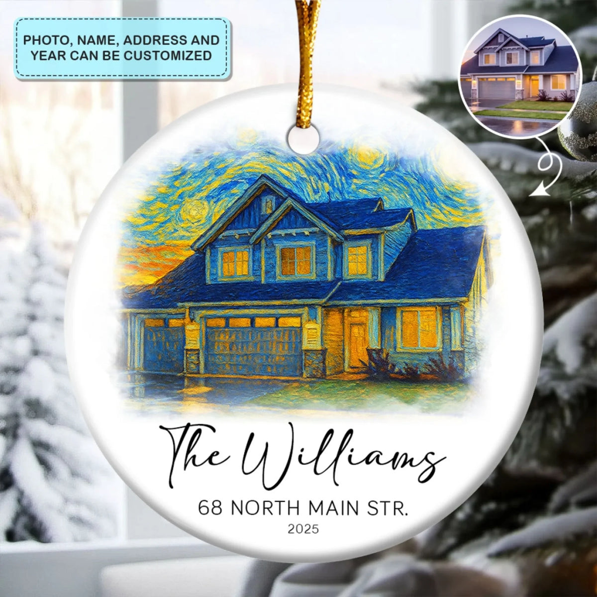 The Starry Home - Ceramic Ornament - Christmas Gift For Couples, Newlyweds, Family Members AGP0HT035