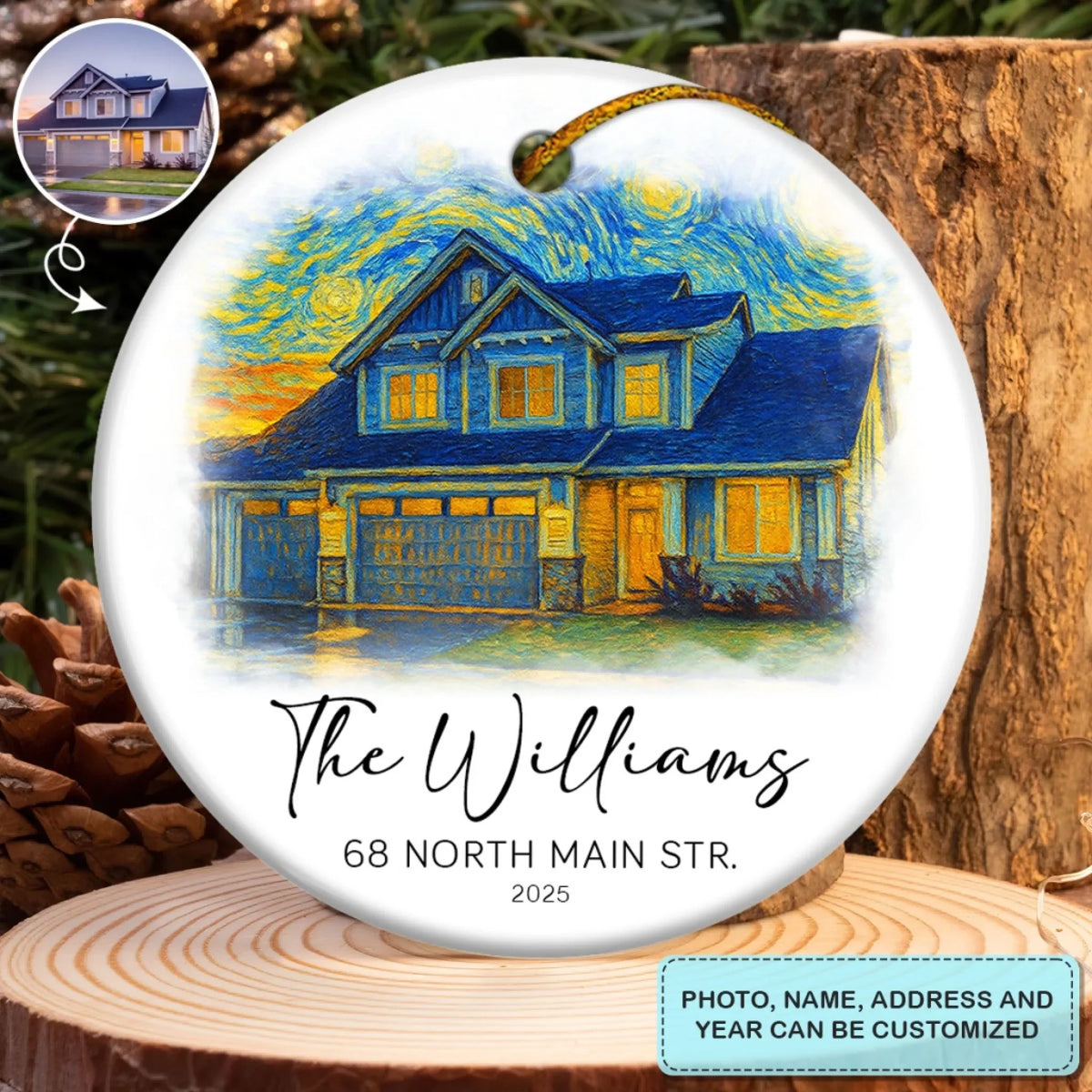 The Starry Home - Ceramic Ornament - Christmas Gift For Couples, Newlyweds, Family Members AGP0HT035