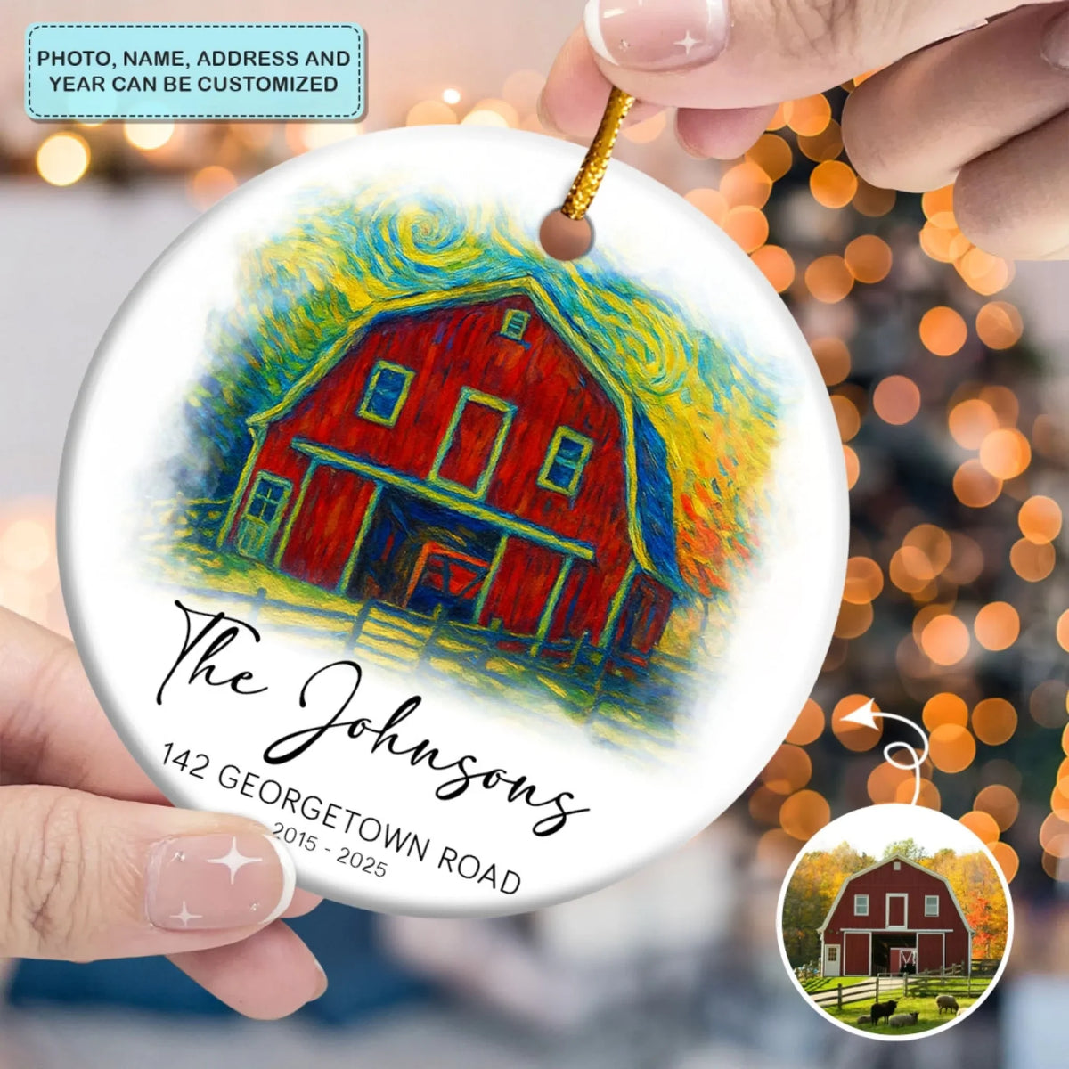 The Starry Home - Ceramic Ornament - Christmas Gift For Couples, Newlyweds, Family Members AGP0HT035