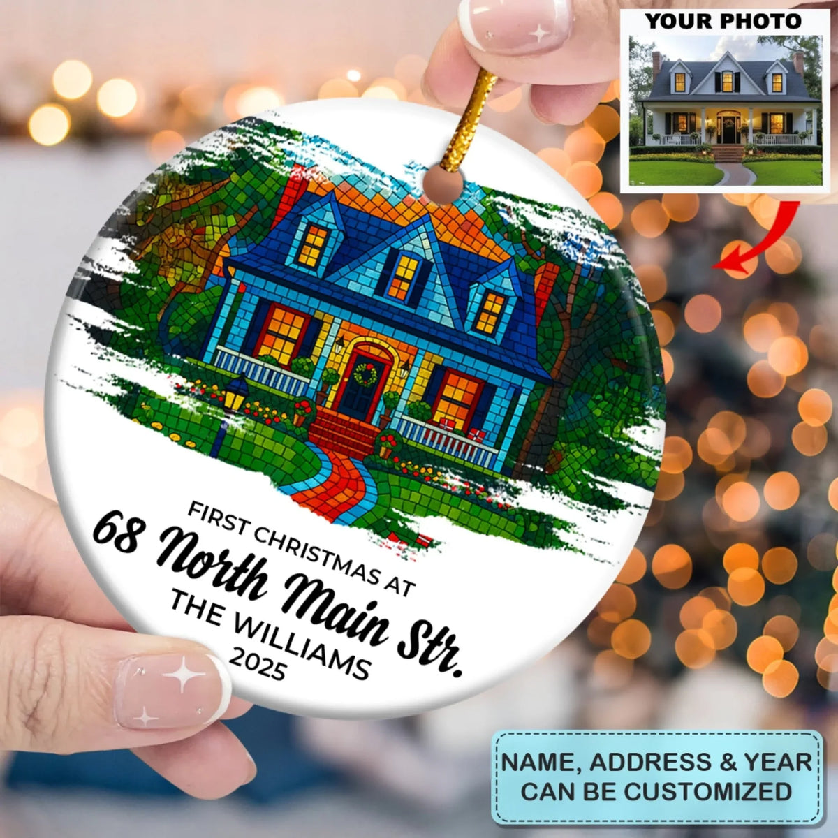Mosaic Milestones - Ceramic Ornament - Christmas Gift For Family Members AGP0HT032