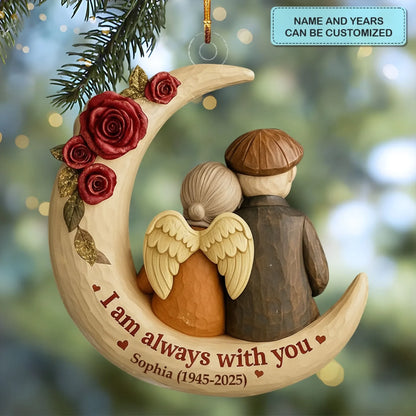 Personalized Couple Memorial - Personalized Custom Shape Mica Ornament - Christmas Gift For Family Members