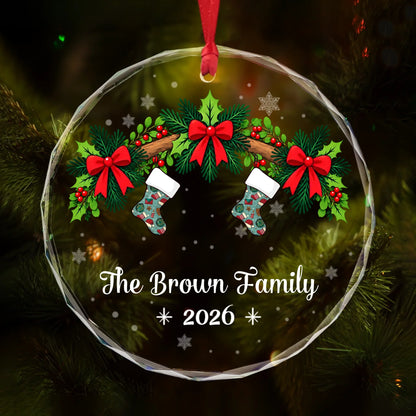 Christmas Stocking - Glass Ornament - Christmas Gift For Family