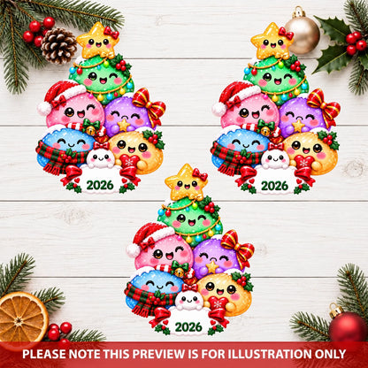 Christmas Dumpling Tree - Personalized Custom Shape Mica Ornament - Christmas Gift For Kids, Family