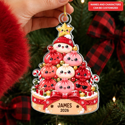 Dumpling Tree - Personalized Custom Shape Mica Ornament - Christmas Gift For Kids, Family