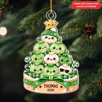 Dumpling Tree - Personalized Custom Shape Mica Ornament - Christmas Gift For Kids, Family