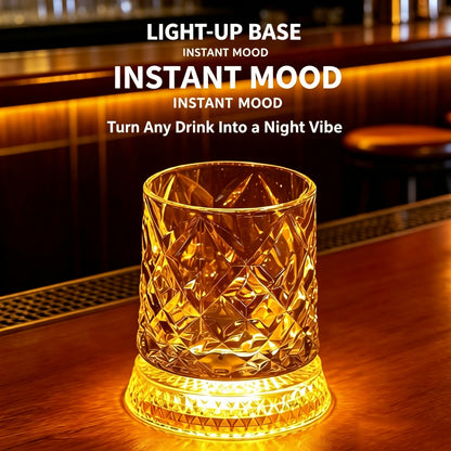 🔥2026 latest model premium illuminated rotating whisky glass🔥