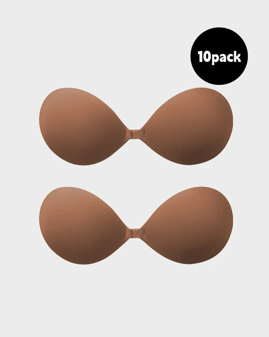 Front Closure Adhesive Invisible Push-Up Bra(10 Pairs)
