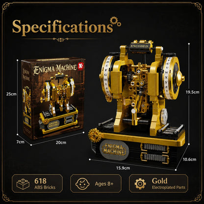 🔥✨Most Popular in 2026✨🔥🛡️WWII Enigma Machine Mechanical Building Block Model