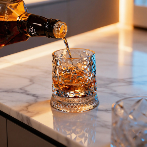 🔥2026 latest model premium illuminated rotating whisky glass🔥
