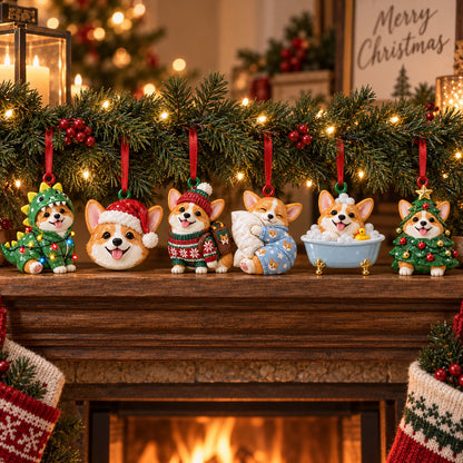 Christmas Corgi Acrylic Ornament Gift Set NCU0HT150