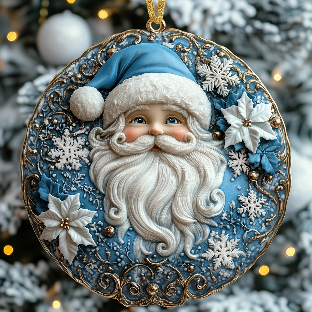 Cozy Santa Spirit Mica Ornament NCU0DV093