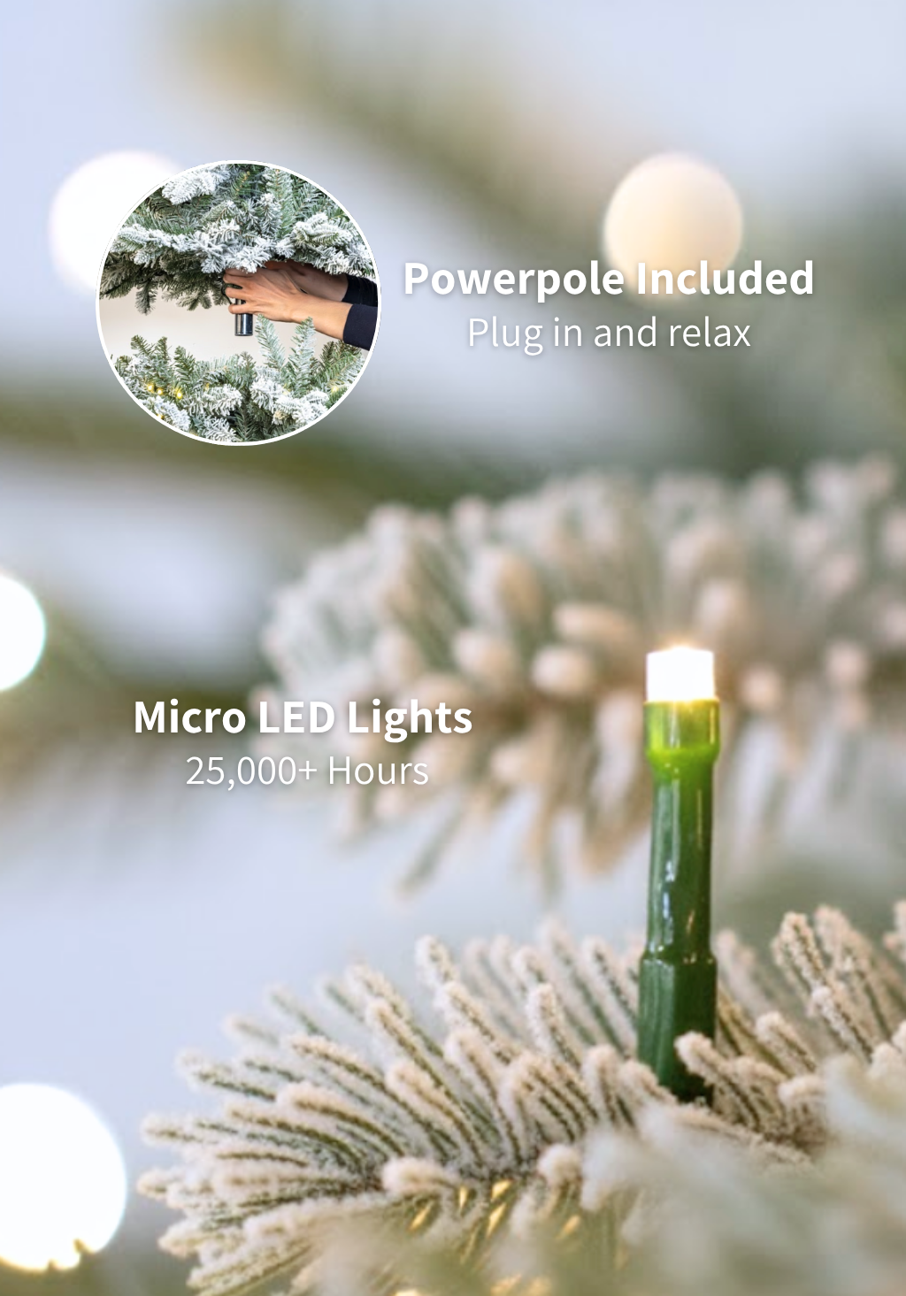 7.5' Queen Flock® Artificial Christmas Tree with 800 Warm White LED Lights