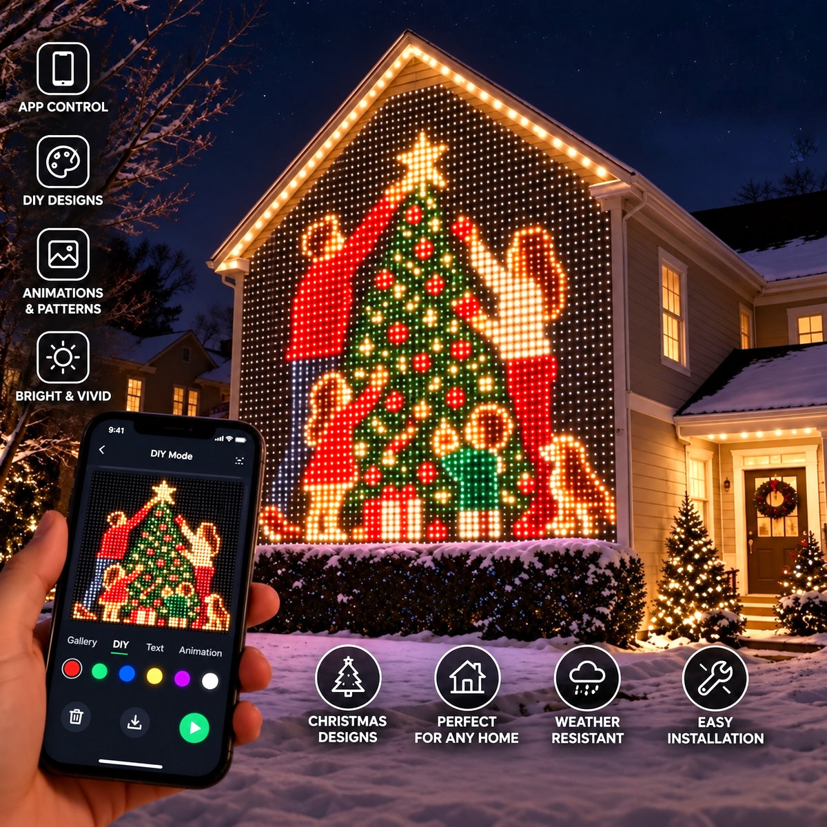 Christmas Glow Curtain